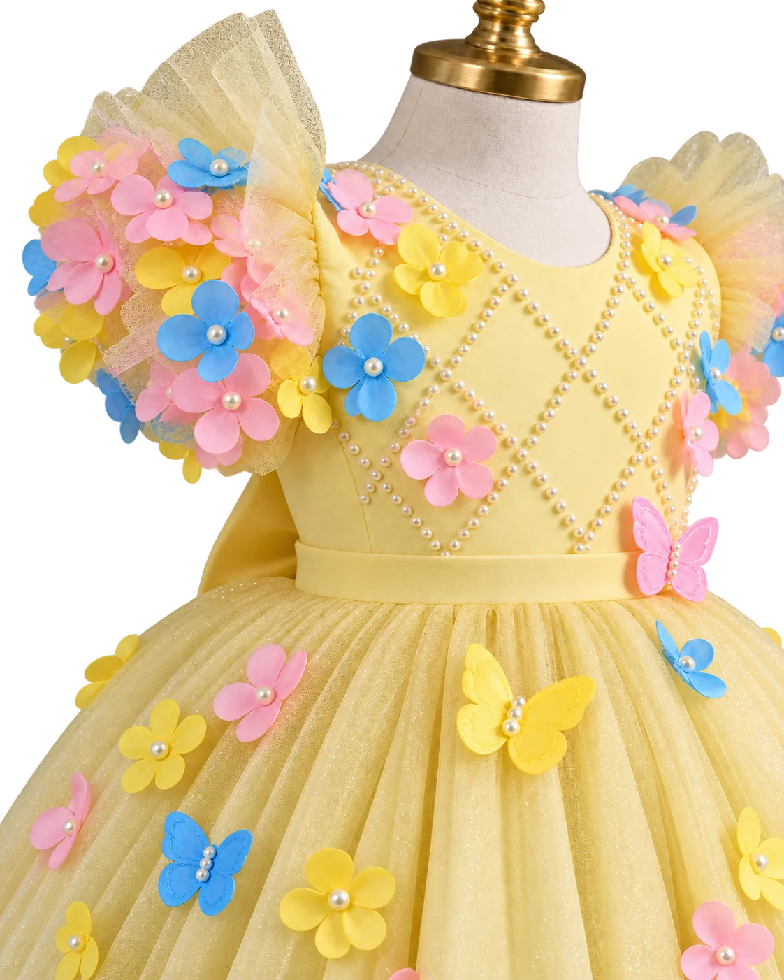 Detalhe de Vestido Jardim Encantado Raio de Sol