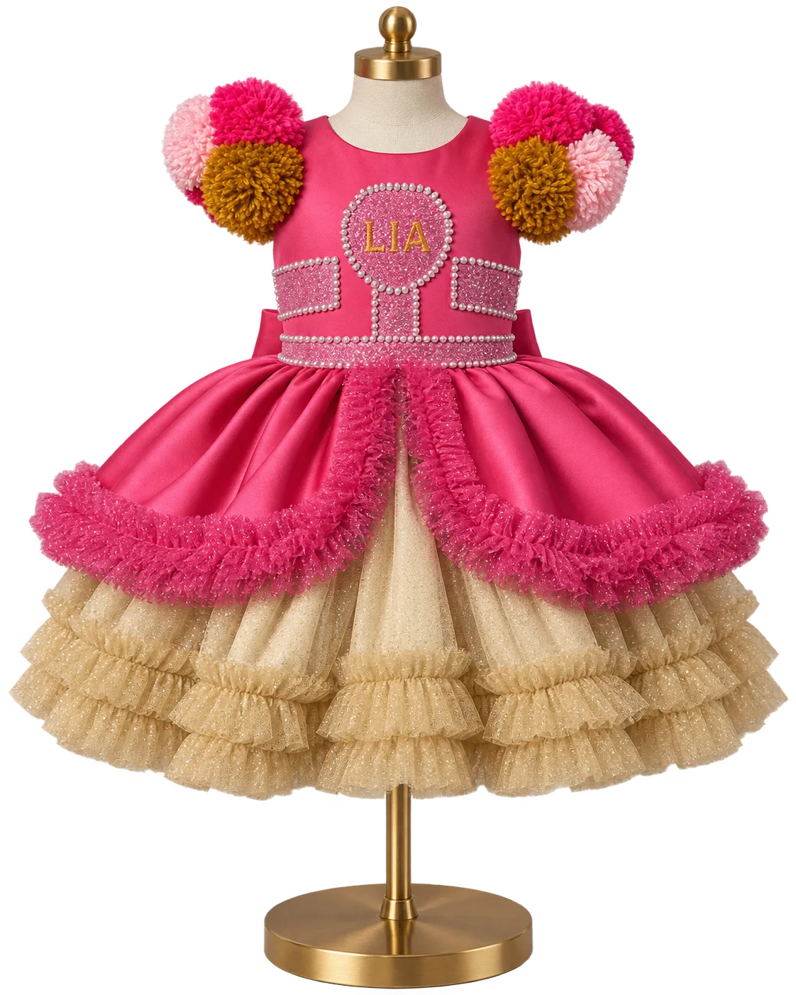 Vestido Skye Festa de Pompons