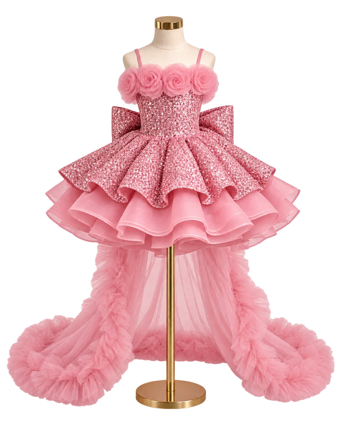 Vestido Rosé Flores de Festa