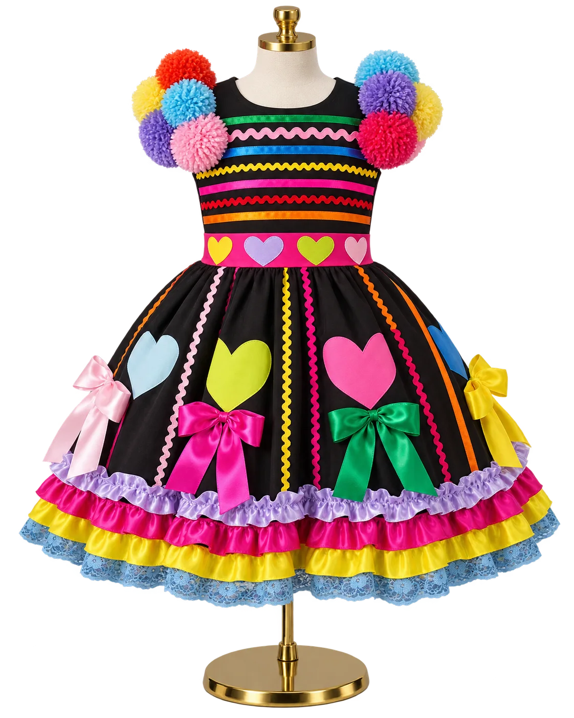 Vestido Junino Corações em Festa